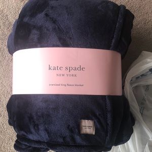 Kate spade Navy blue king size fleece blanket